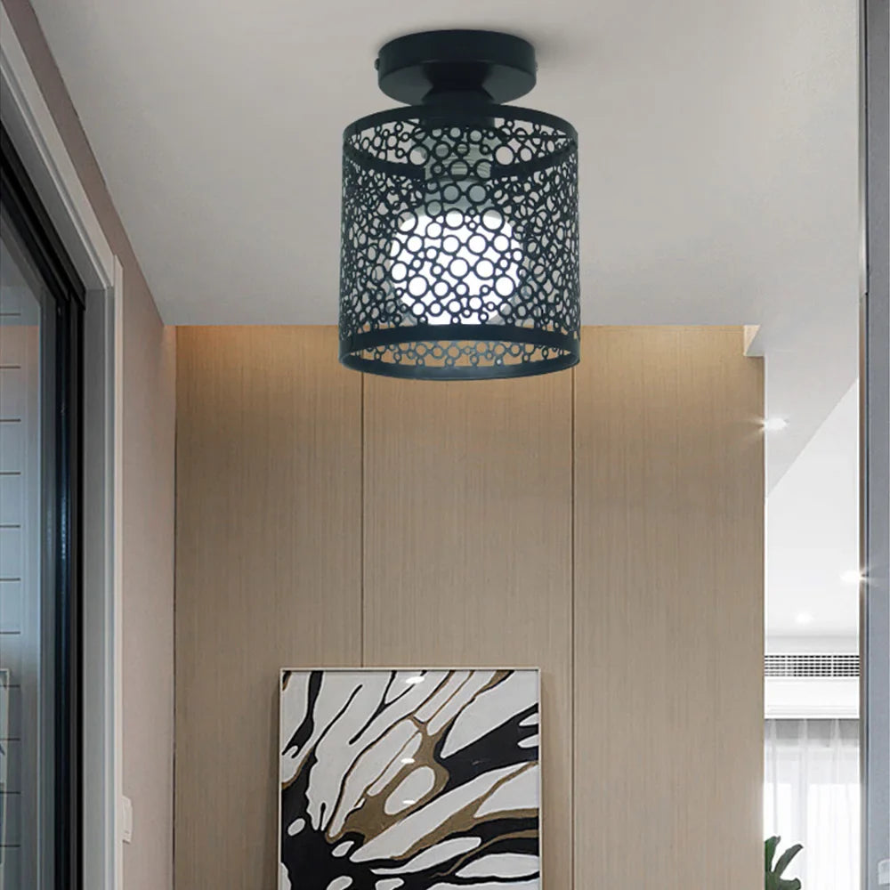 Plafonnier en Fer au Design Moderne Rétro